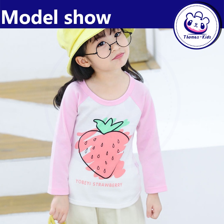 [THOMAS KIDS] Áo Thun Cotton Tay Dài Thời Trang Thoải Mái Cho Bé 1-6 Tuổi