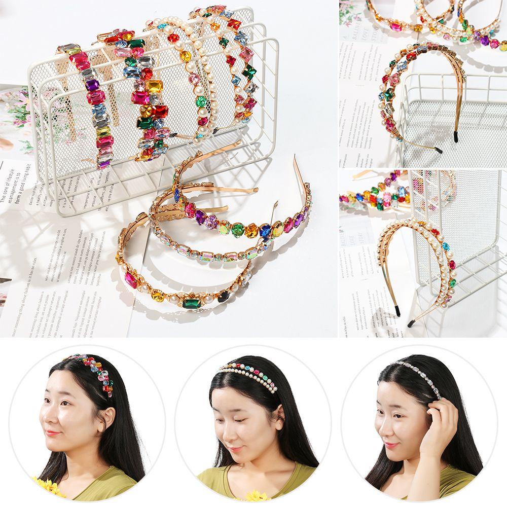 FAY Băng Đô Cài Tóc Đính Đá Phong Cách Baroque Thời Trang