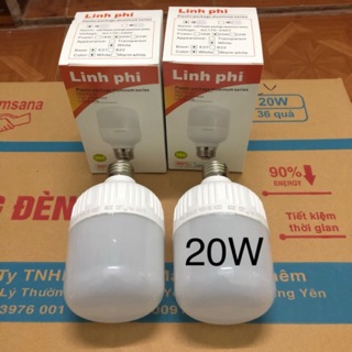 Bộ 2 bóng đèn led trụ linh phi- 20w- đui xoáy e27.