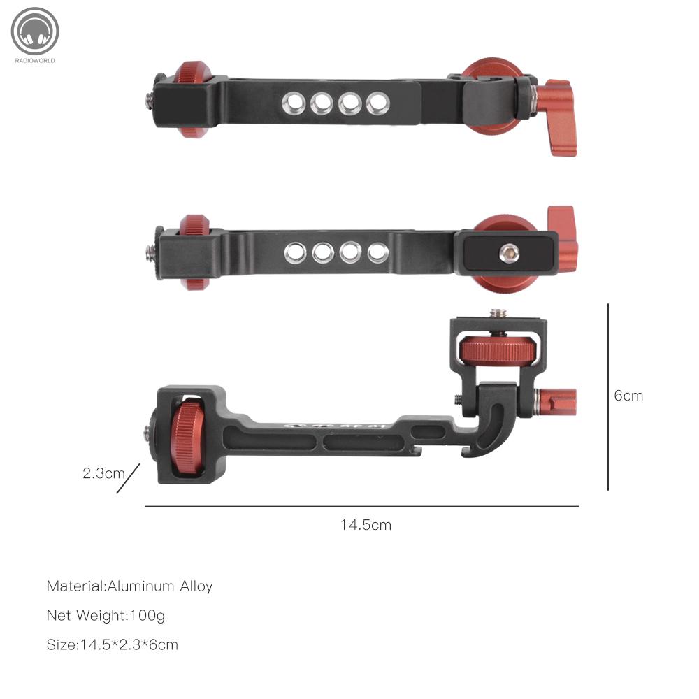 R DF DIGITALFOTO GROOT II Gimbal Stabilizer Rotatable Extension Bracket with 1/4 Inch Screw Cold Shoe Mount Phone Clamp for Mounting Monitor Microphone LED light Smartphone Compatible with Ronin S/SC zhiyun Weebill S/Lab/Crane 3S/Crane 2S