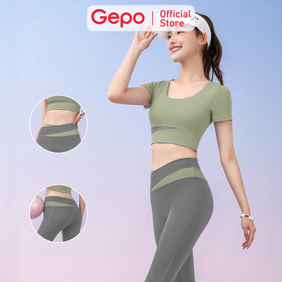 Áo Croptop Chuyên Tập Gym Yoga Có Miếng Đêm Ngực Ôm Sát Body GEPO GP206-GP214