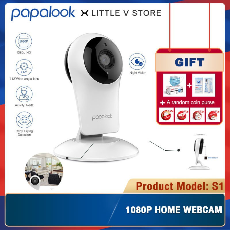 Webcam S1 1080p Tầm Nhìn Ban Đêm Có Cảm Biến Hồng Ngoại