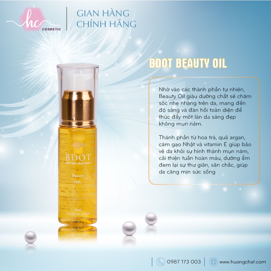 Dầu dưỡng da đỉnh cao Bdot Beauty Oil hàng chính hãng của Nhật Bản - Hương Chất Cosmetic