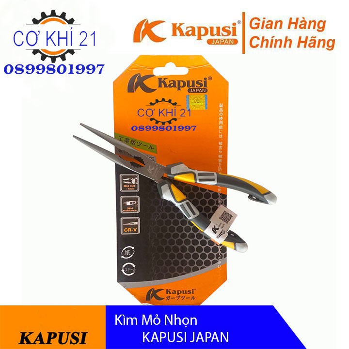 Kìm mỏ nhọn xuất đức 8 Icnh KAPUSI JAPAN CAO CẤP