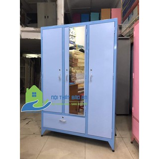 Tủ sắt quần áo sơn tĩnh điện 3 cửa 1m2-1m8