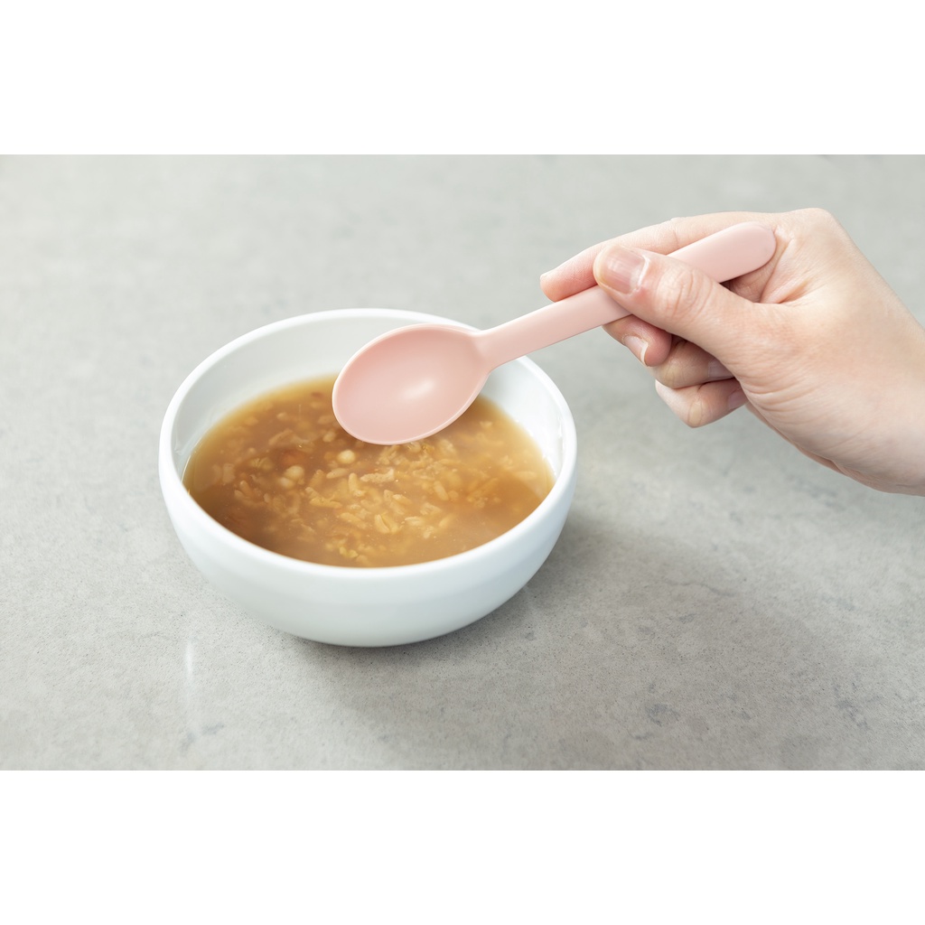 Bộ 4 thìa muỗng tập ăn INOCHI Amori cán thẳng nhựa nguyên sinh an toàn