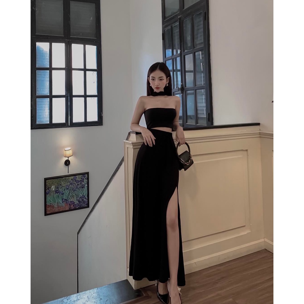 Chân Váy Dài Xẻ Nơ 3205