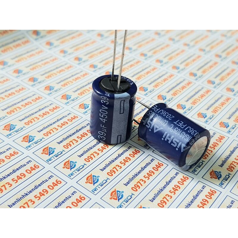 [Combo 5 chiếc] Tụ hóa 39uF 450V kích thước 16x21mm chính hãng