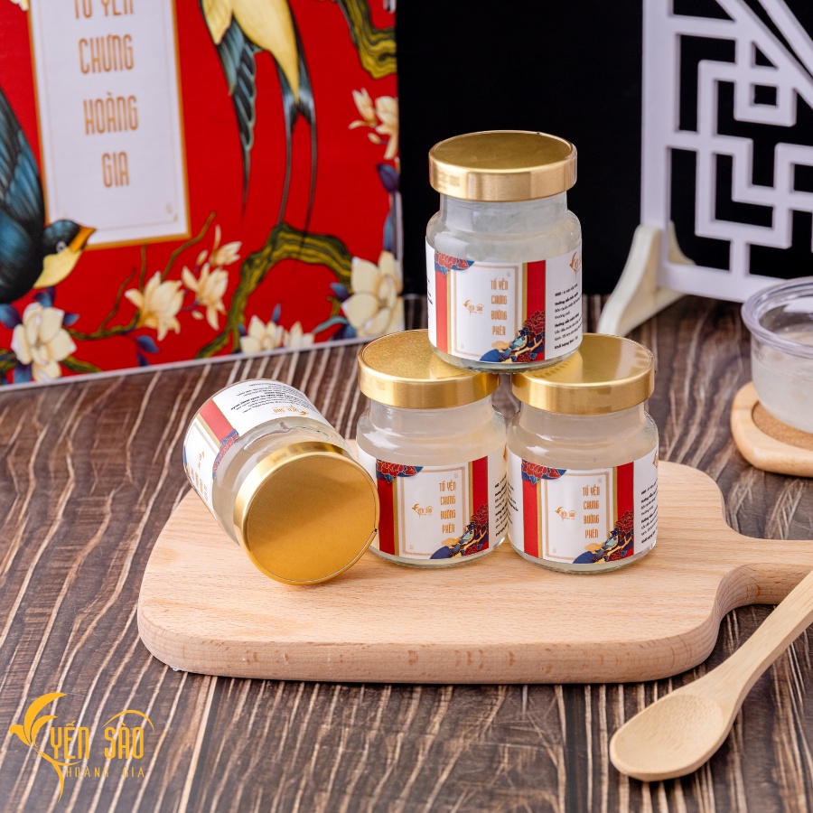 Yến Sào Hoàng Gia Set 6 hũ Tổ yến chưng nguyên chất đường phèn 70ml