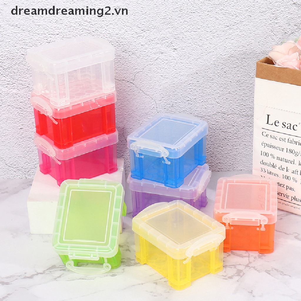 Bộ 2 Hộp Nhựa mini Đựng Đồ Chơi Dễ Thương Cho Búp Bê