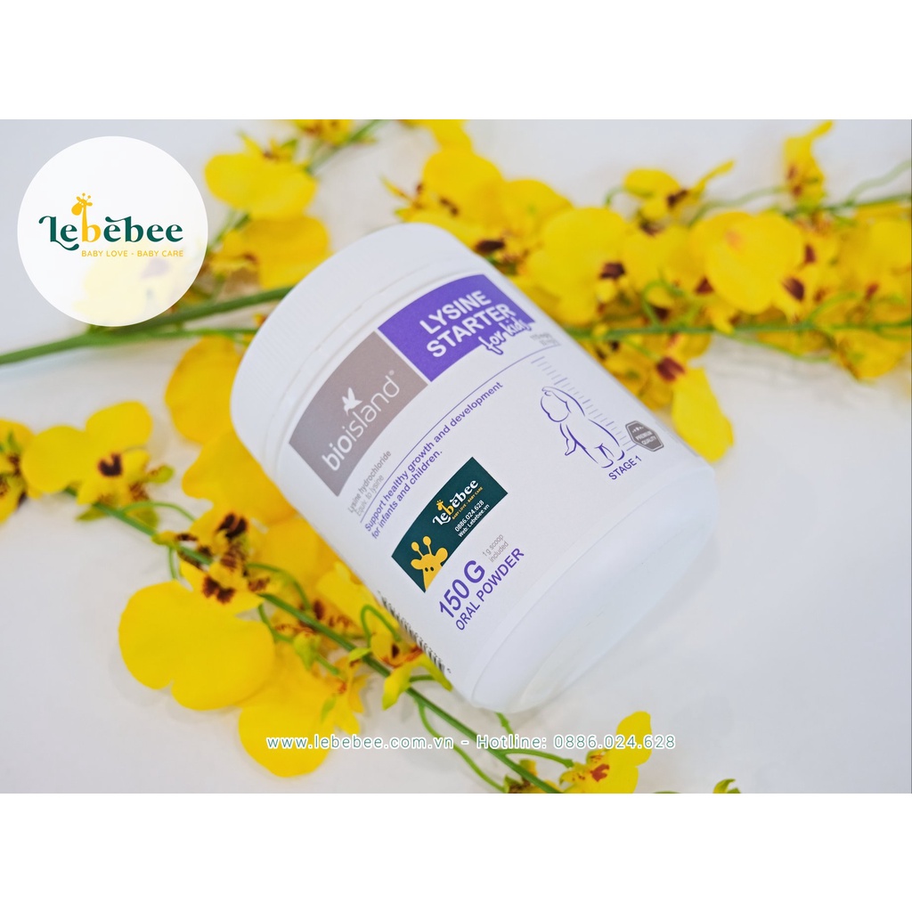 Lysine bột cho bé từ 7 tháng đến 5 tuổi - Bio Island Lysine Starter ( 150g)