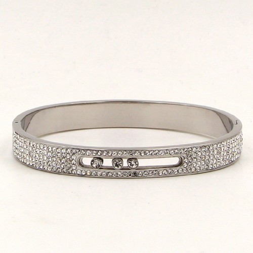 Vòng Tay Nữ Đính Xoàn Titan Ko Đen TT 3529