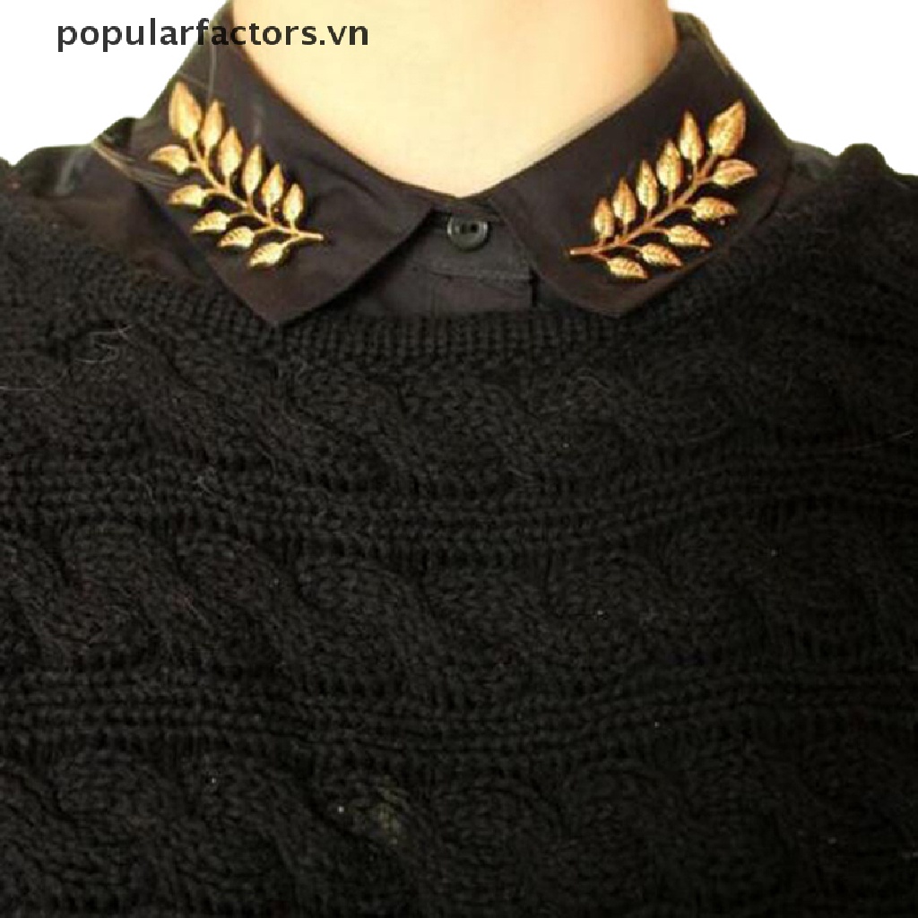 1 Cặp Ghim Cài Áo Hình Lá Cây Phong Cách Retro