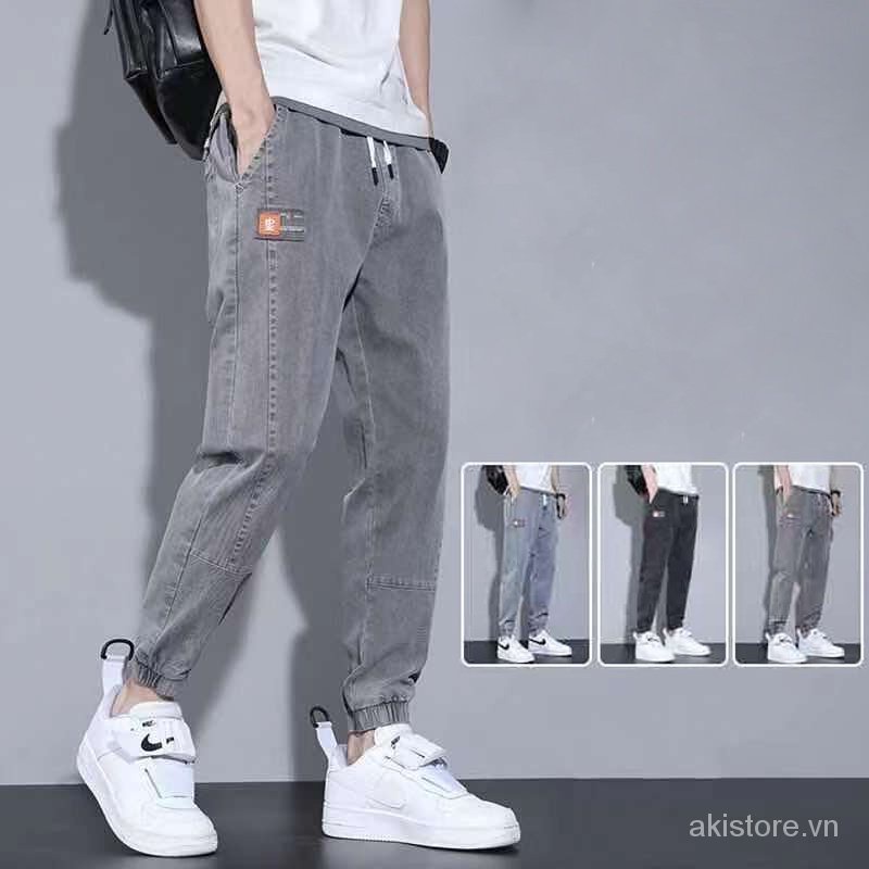 Quần jean jogger cỡ lớn S-5XL thời trang Hàn Quốc cá tính cho nam