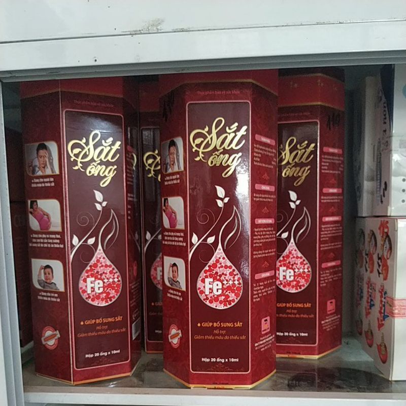 Sắt ống Benmax hộp 20 ống, bổ sung sắt hữu cơ hỗ trợ giảm thiếu máu do thiếu sắt dùng được cho mọi người