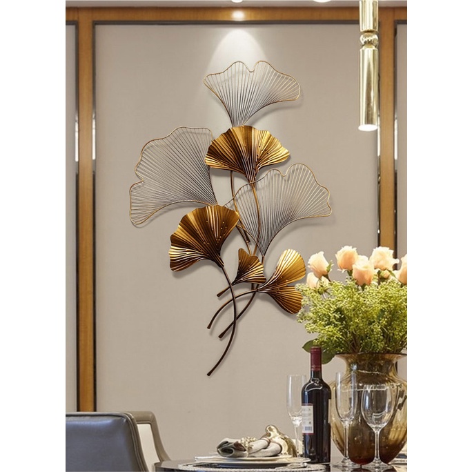 Decor Trang Trí Tranh Sắt Treo Tường Nghệ Thuật, Tranh Decor Trang Trí Dải Hoa Nâu Mã 2117