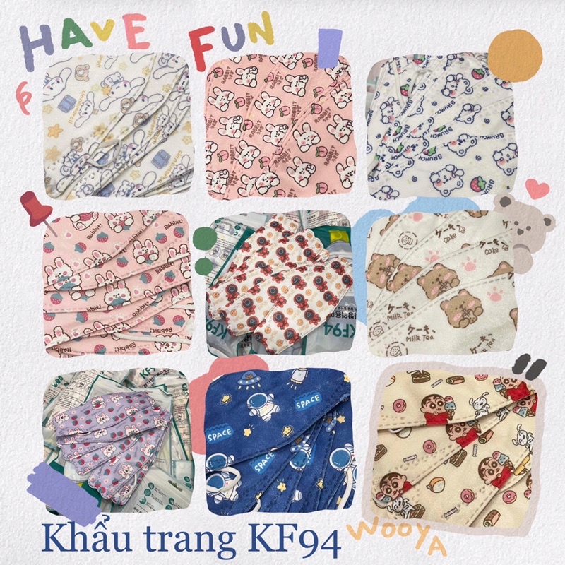 Khẩu trang khử khuẩn KF94 dành cho người lớn chuẩn KN95