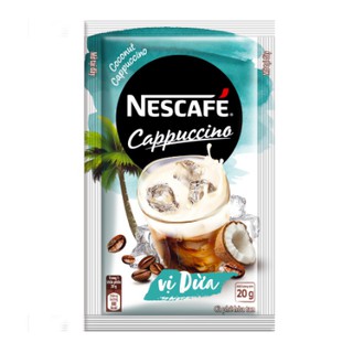 Cà phê hòa tan NESCAFÉ Cappuccino Vị Dừa (Hộp 10 gói x 20g)