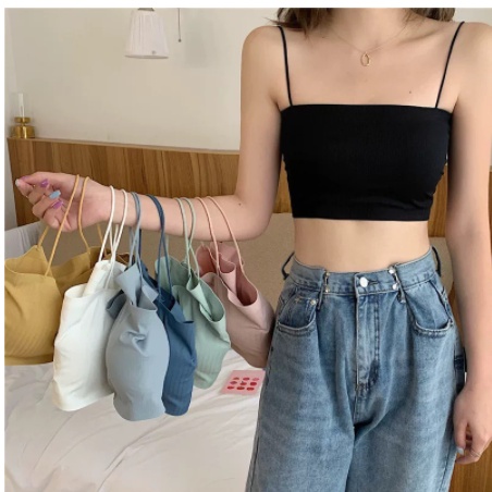 Áo lót bra quây ngực 2 dây su cao cấp đẹp giá rẻ Free Size từ 40 đến 55kg 709