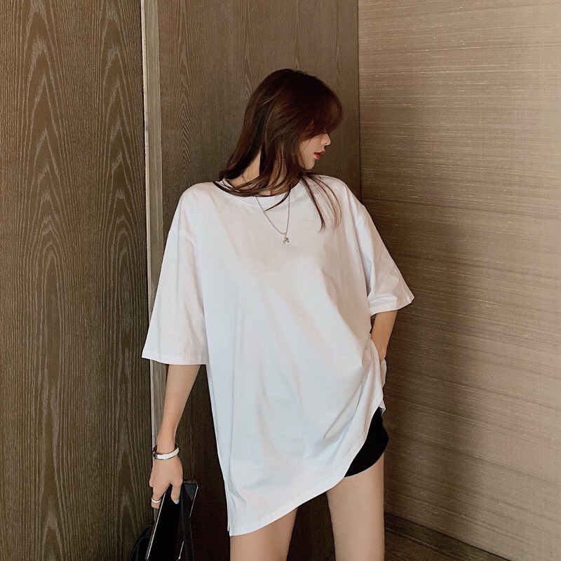 Áo Thun Trơn Tay Lỡ, Oversize , Phông Nam Nữ Unisex - Chất Cotton 100% - Phong Cách Basic