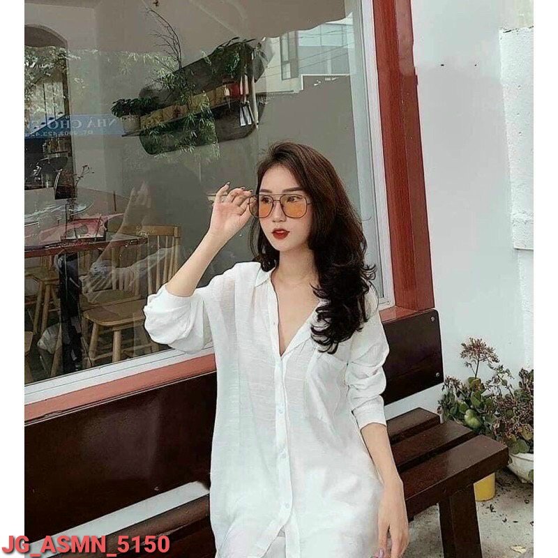 🌟HCM🌟 Áo Sơ Mi Nữ, Áo Sơ Mi From Dài Vải Đủi JG_ASMN_5150