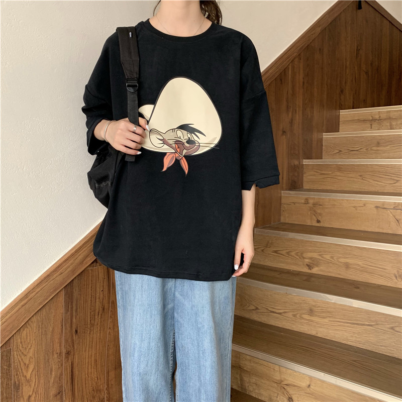 NRVP Áo Thun Nữ Form Rộng Tay Ngắn Thời Trang 2021