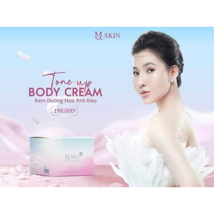 Kem body hoa anh đào MQ SKIN phiên bản giới hạn Tone Up Body Cream