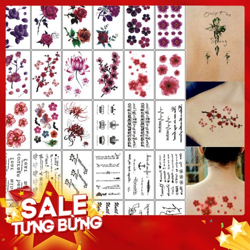 SALE Set ,bộ,gói 30 miếng dán hình xăm tato cực độc- cực đẹp