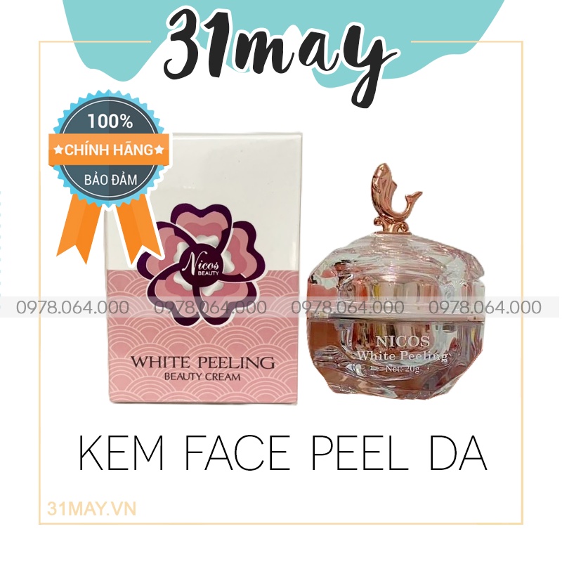 Kem Face Tái Tạo Da Nicos Beauty White Peel Chính Hãng 20gr