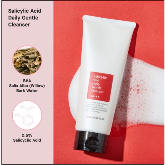 Sữa Rửa Mặt Cosrx Cho Da Dầu Mụn Salicylic Acid Daily Gentle Cleanser 150ml
