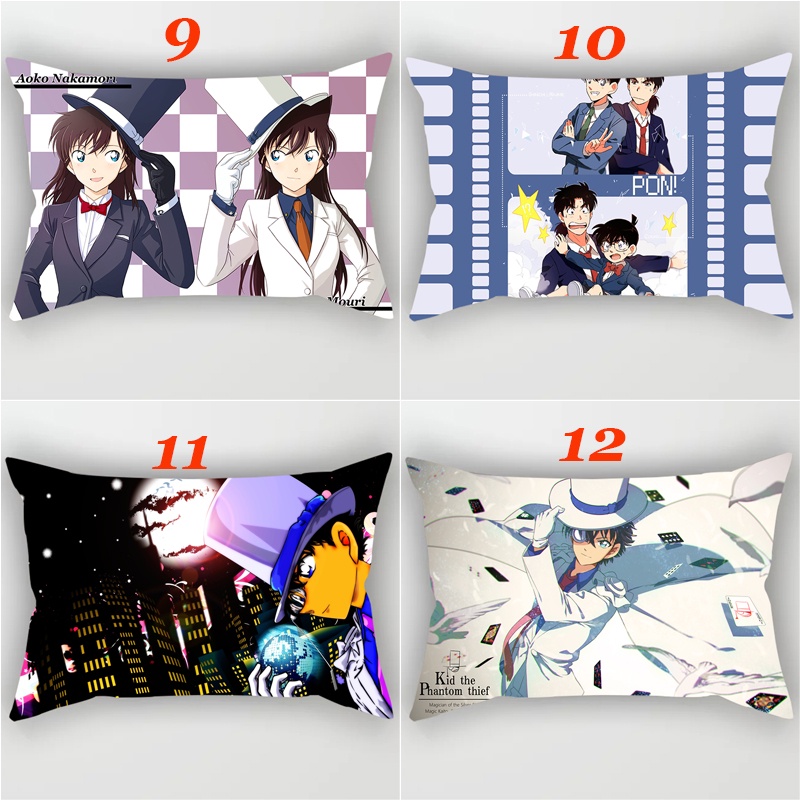 Vỏ Gối Hình Chữ Nhật In Hình Thám Tử Conan Một Mặt Trang Trí Nhà Cửa