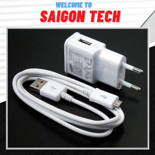 Combo Bộ Cục Củ Sạc và Dây Cáp Sạc Nhanh Samsung Cổng Micro USB Zin Tương Thích Các Dòng S7/A6/A7/A10/J3/J4/J5/J6/J7/