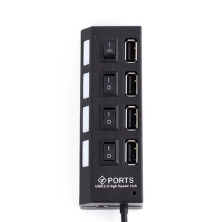 [Tặng cable nguồn phụ] Bộ chia usb thành 4 cổng usb có công tắt 2.0 (hub usb)