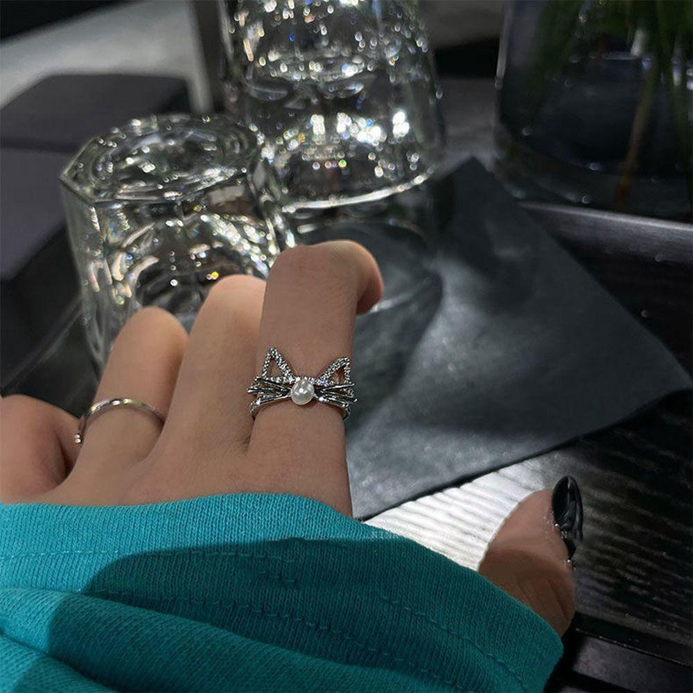 Nhẫn Hình Mèo VANES1 Thời Trang Cá Tính|Nhẫn Hở Thiết Kế Độc Đáo Thời Trang Sang Trọng Cho Nữ