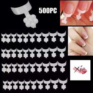 Móng nối french đầu móng / móng nối viền/ móng nối phen đầu móng - Hộp 500 móng nhựa dẻo đủ size 💖💞