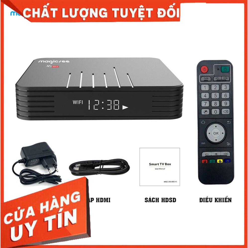 GIÁ CỤC KHỦNG Android Tivi Box Magicsee N5 Max Ram 4GB, Rom 32GB, Android 9.0 Dual Wifi New 20 GIÁ CỤC KHỦNG