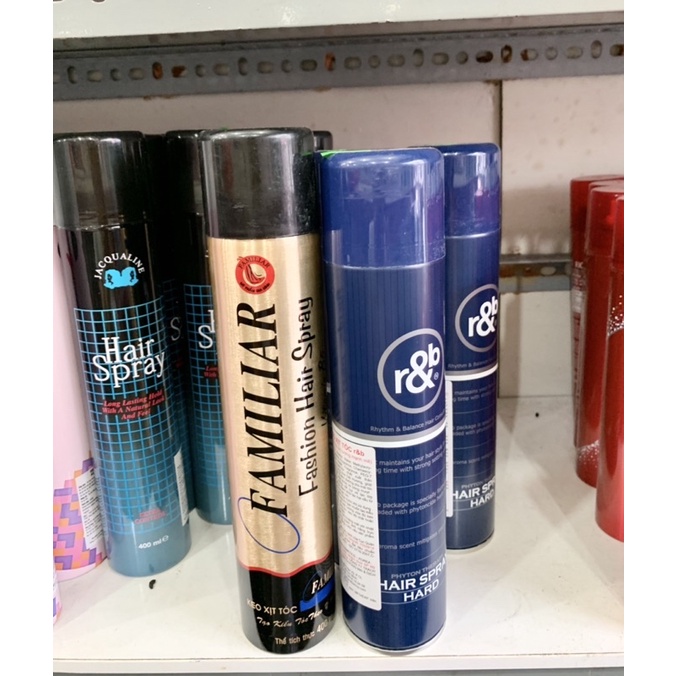 KEO XỊT TÓC JACQUALINE HAIR SPRAY MÀU ĐEN & MÀU TRẮNG HÌNH CHỮ J & MÀU HỒNG