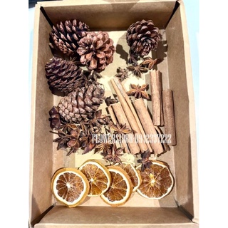Set đồ khô trang trí chụp ảnh,thông,hồi,cam khô, quế cuộn, làm nến thơm,yersin.