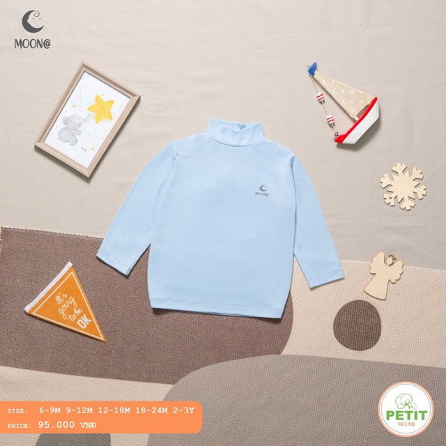 Áo cổ 3p Moon chất petit dành cho bé trai bé gái