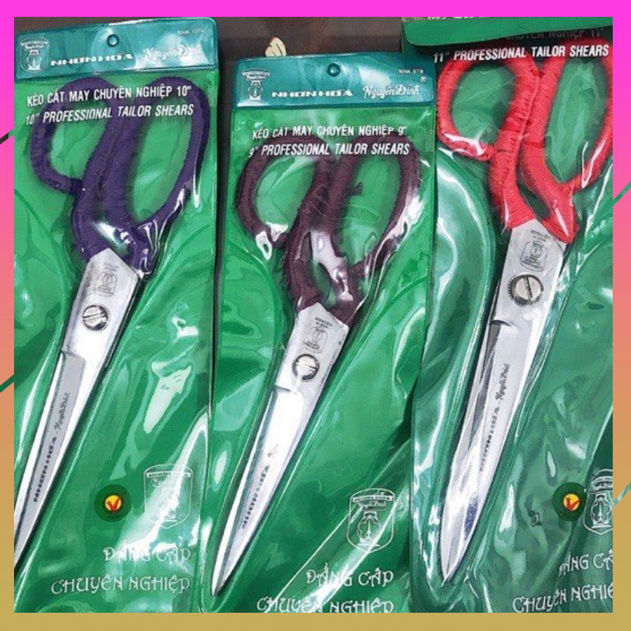 Kéo Cắt Vải Chuyên Nghiệp Nguyễn Đình - Nhơn Hòa có đủ size 9 - 11 inch