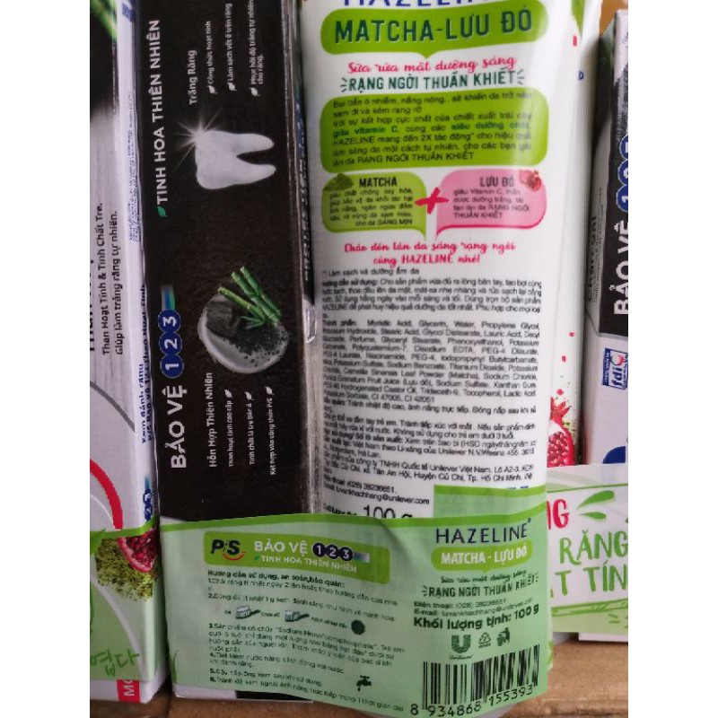 Sữa rửa mặt hazeline 100g khuyến mãi kem đánh răng | BigBuy360 - bigbuy360.vn