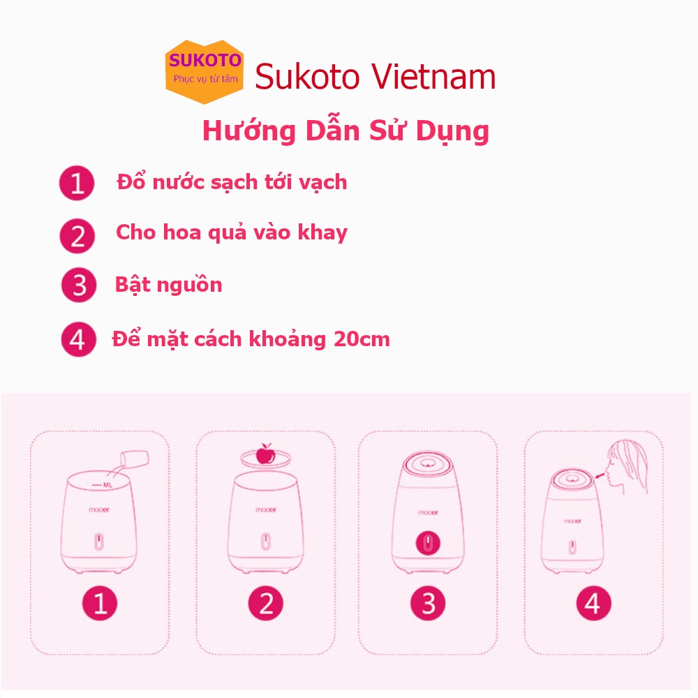 Máy xông mặt - Máy phun sương tạo ẩm - Xông hơi hoa quả tươi, thảo dược tại nhà