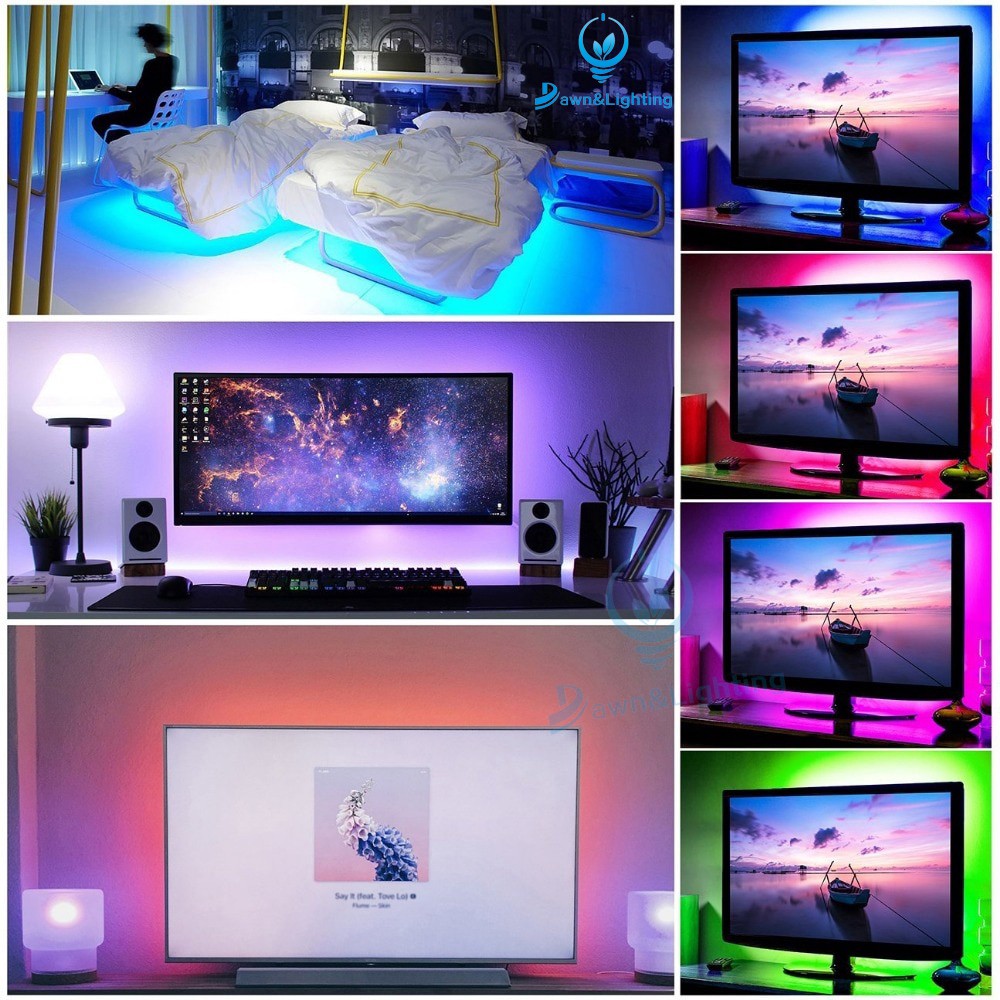 Dây Đèn Led Rgb 4 Bóng 5050 / 16m Điều Khiển Từ Xa Thông Minh Dùng Trang Trí | BigBuy360 - bigbuy360.vn