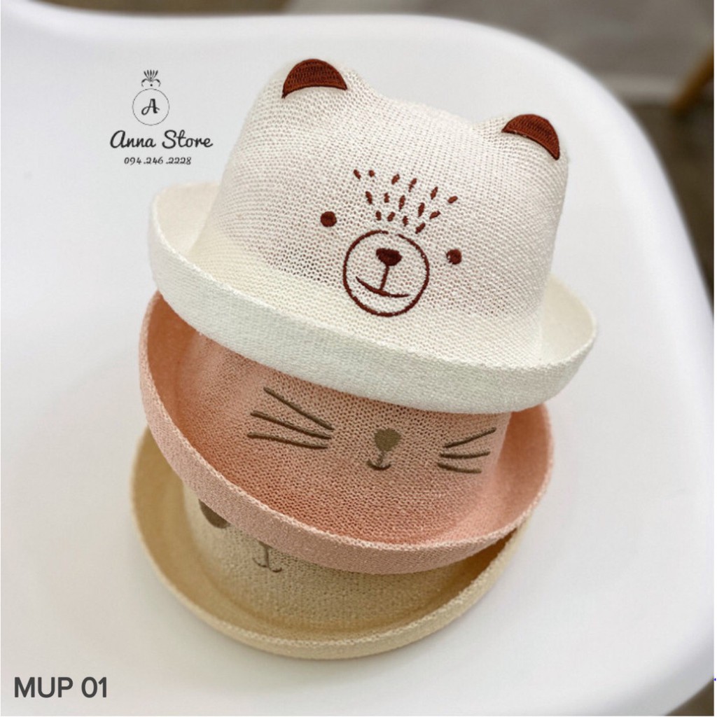 MUP 01 : Mũ cói cute cho bé 9 tháng đến 2 tuổi