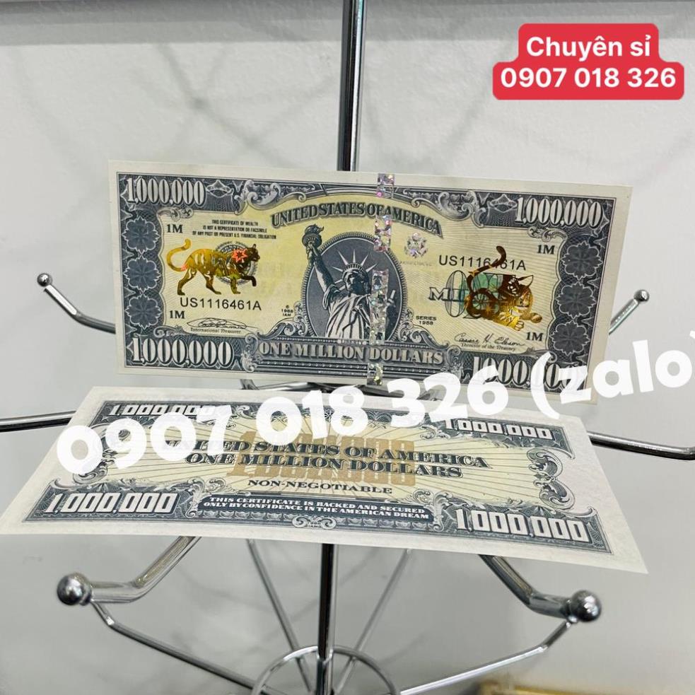 Combo 10 Tờ Triệu Đô Con Mèo Siêu Cấp Mỹ Có Bảo An Chống Giả, 1 Triệu Usd Kỉ Niệm Lưu Niệm