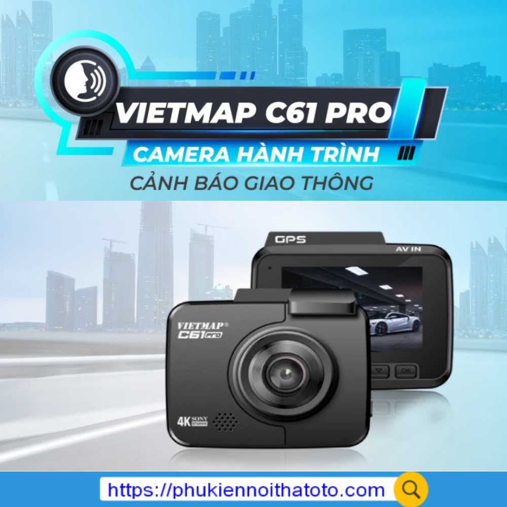 Vietmap C61 Pro - Camera Hành Trình Cảnh Báo Giao Thông - Bảo Hành Điện Tử 12 Tháng Chính Hãng Vietmap