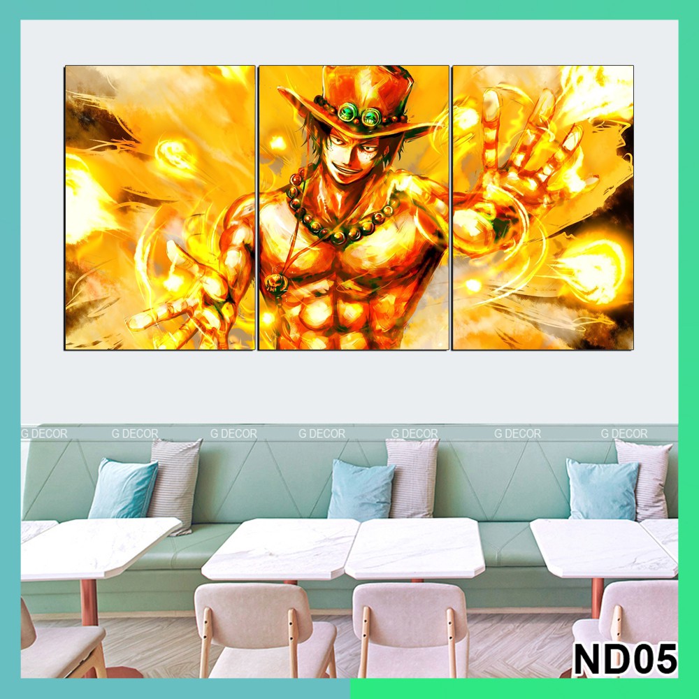 Tranh One Piece Treo Tường - Chất Liệu Canvas - Nhân Vật Ace