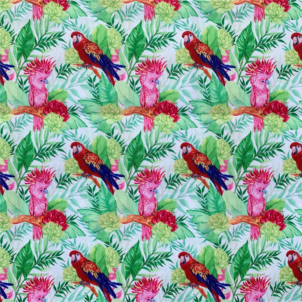 Vải Polyester Cotton Rộng 145Cm Họa Tiết Bướm Và Hoa Dùng Để May Vá