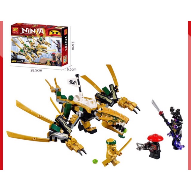 [Nhập mã TOYOCT giảm 10% tối đa 15K đơn từ 50K]Lego xếp hình Ninja Go Rồng vàng chiến đấu