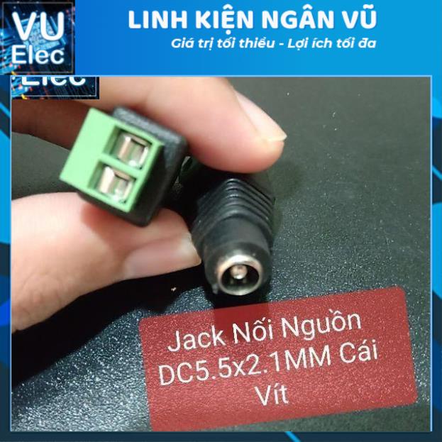 Jack Nối Nguồn DC5.5x2.1MM Cái Vít 5.5x2.1 Jack Cái Camera